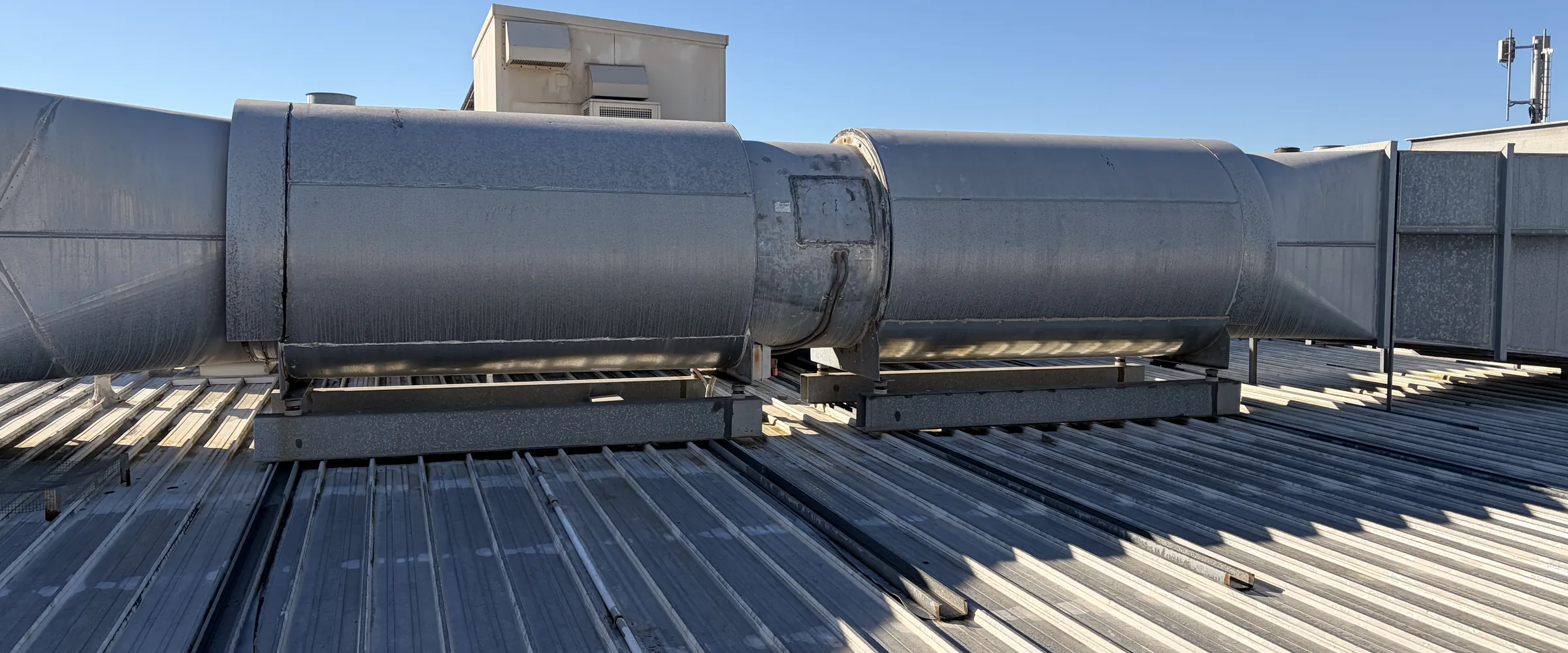 Commercial HVAC rooftop plant room South East Queensland