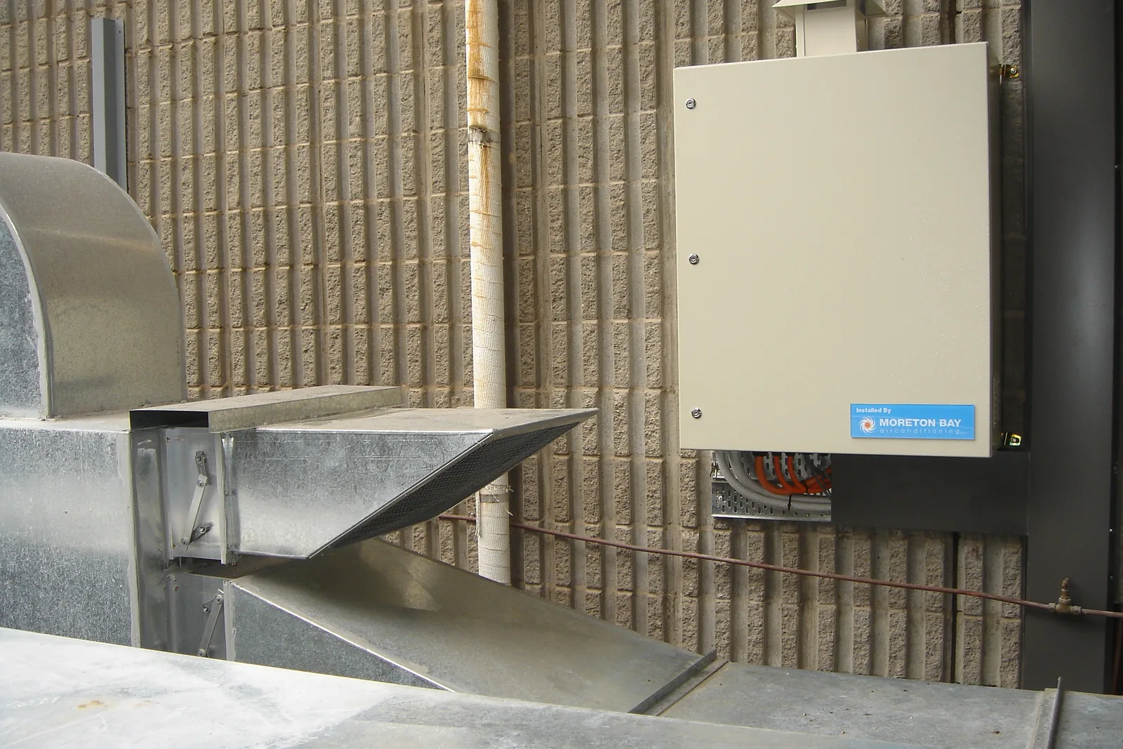 Commercial HVAC plant room servicing and component inspection